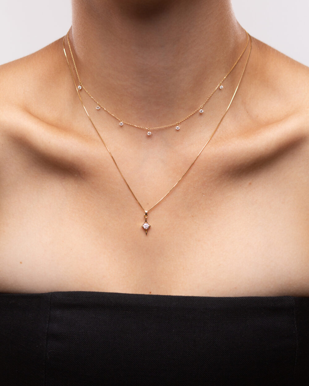Zircon Charm Choker