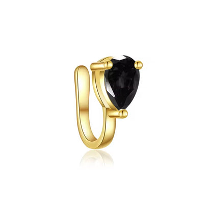Oval Zircon Earcuff