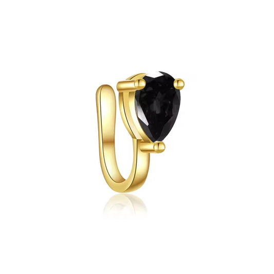 Oval Zircon Earcuff