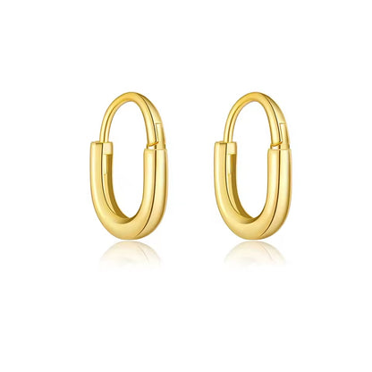 Plain Thick Huggies Hoop Earrings
