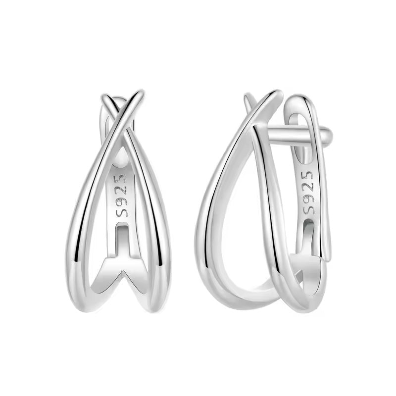 Two Line Hoop Earrings