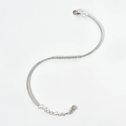 Zircon Line Chain Bracelet