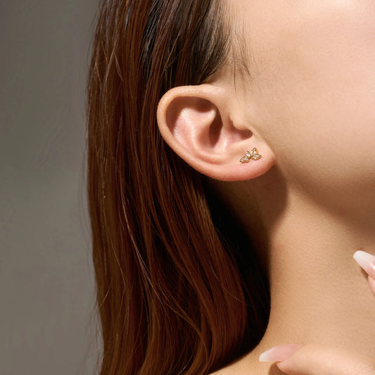 Irregular Zircon Stud Earrings