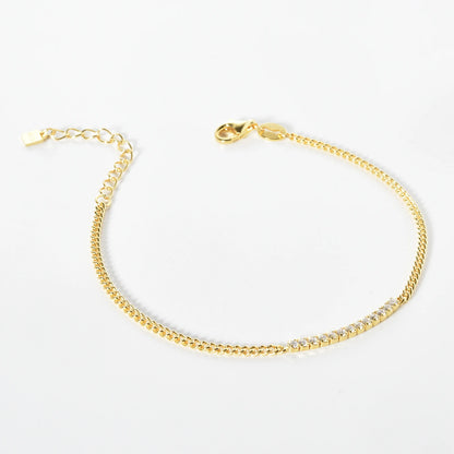 Zircon Line Chain Bracelet