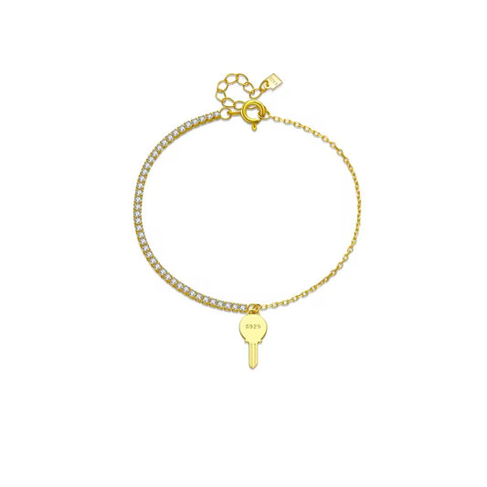 Key Pendant Charm Bracelet