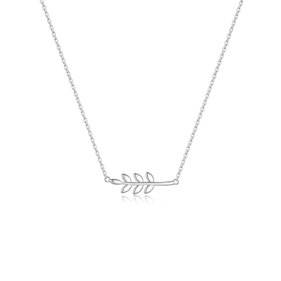 Plain Leafs Pendant Necklace
