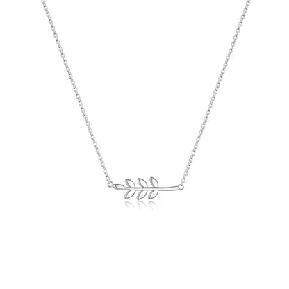 Plain Leafs Pendant Necklace