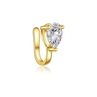 Oval Zircon Earcuff