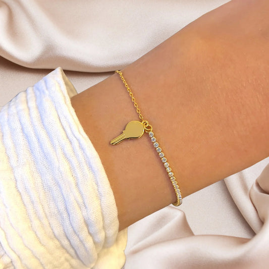 Key Pendant Charm Bracelet
